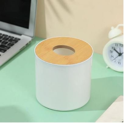 Wooden Cover Plastic Tissue Holder