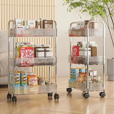 Acrylic Kitchen Storage Trolley