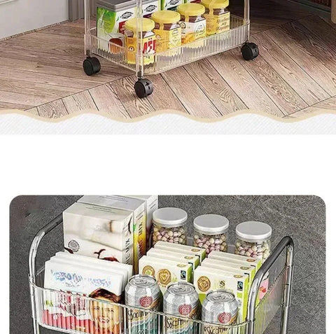 Acrylic Kitchen Storage Trolley