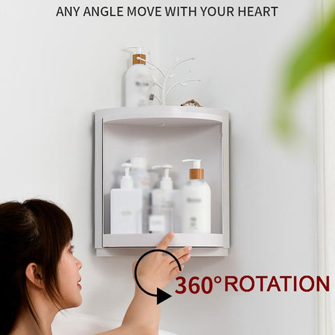 360°Rotating Triangle Corner Shelf